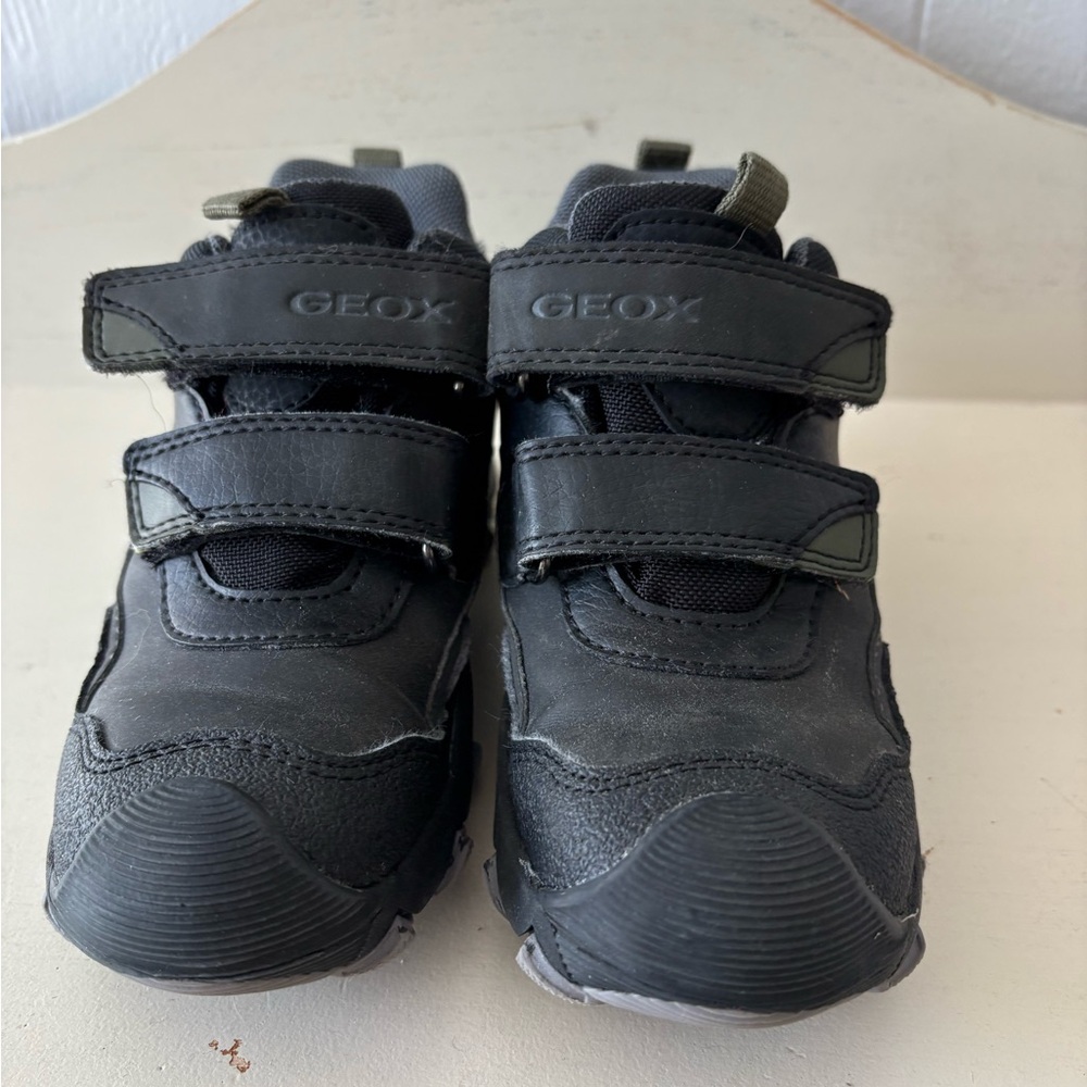 Geox Kids Black and Gray Sneakers